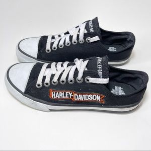 Harley Davidson Embroidered Low Top Sneakers, 8.5
